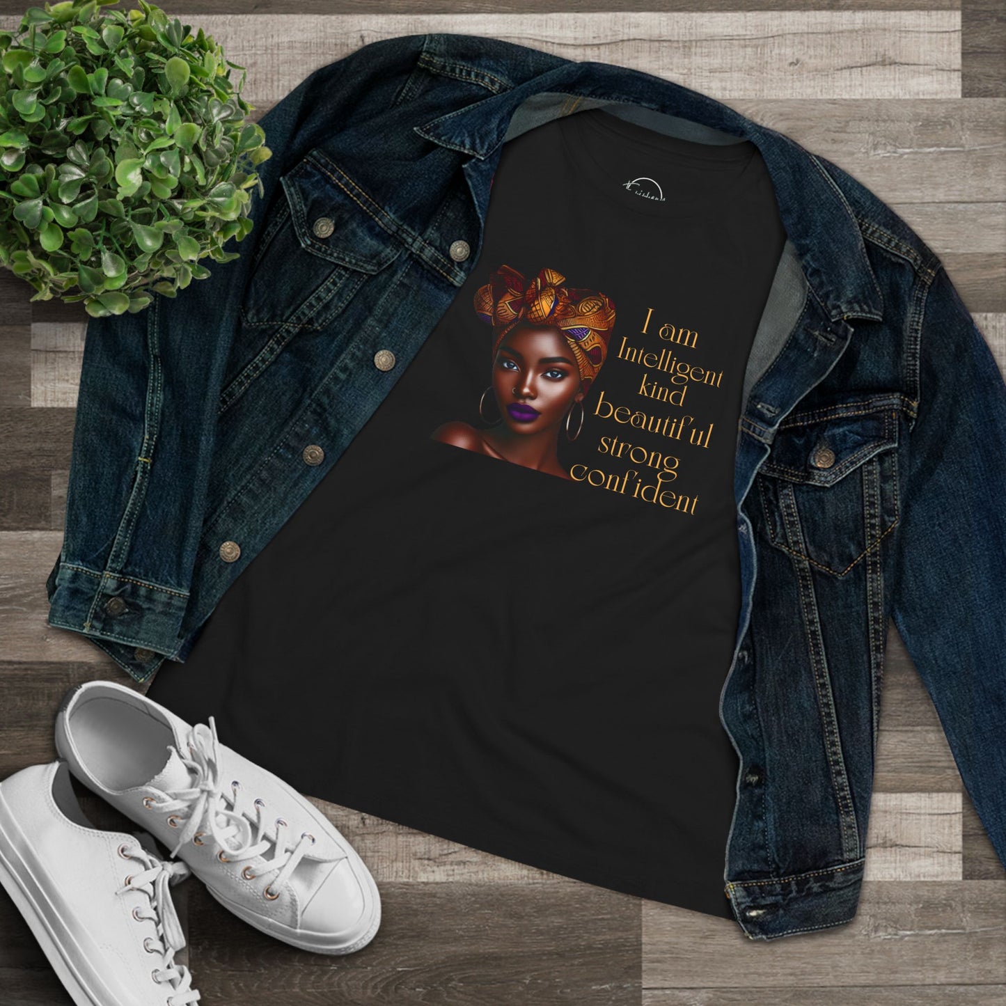 Empowering Women's Cotton Tee - I Am Confident, Determined, and Focused, Casual Wear, Gift for Her, Affirmation Shirt, Black Tee