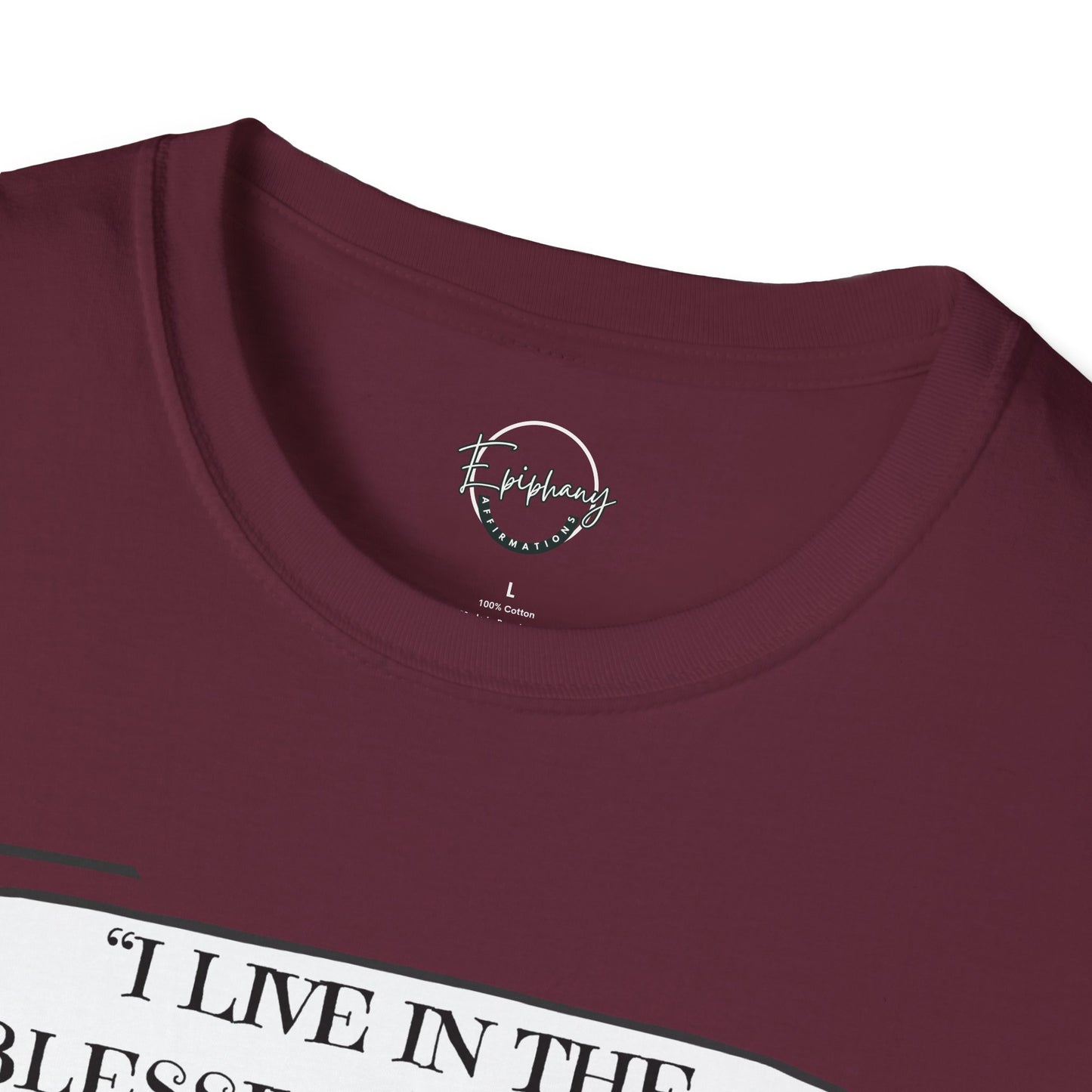 Unisex Softstyle T-Shirt with Inspirational Quote, I Live Faith T-Shirt, Spiritual Tee, Gift for Believers, Comfortable Everyday Wear