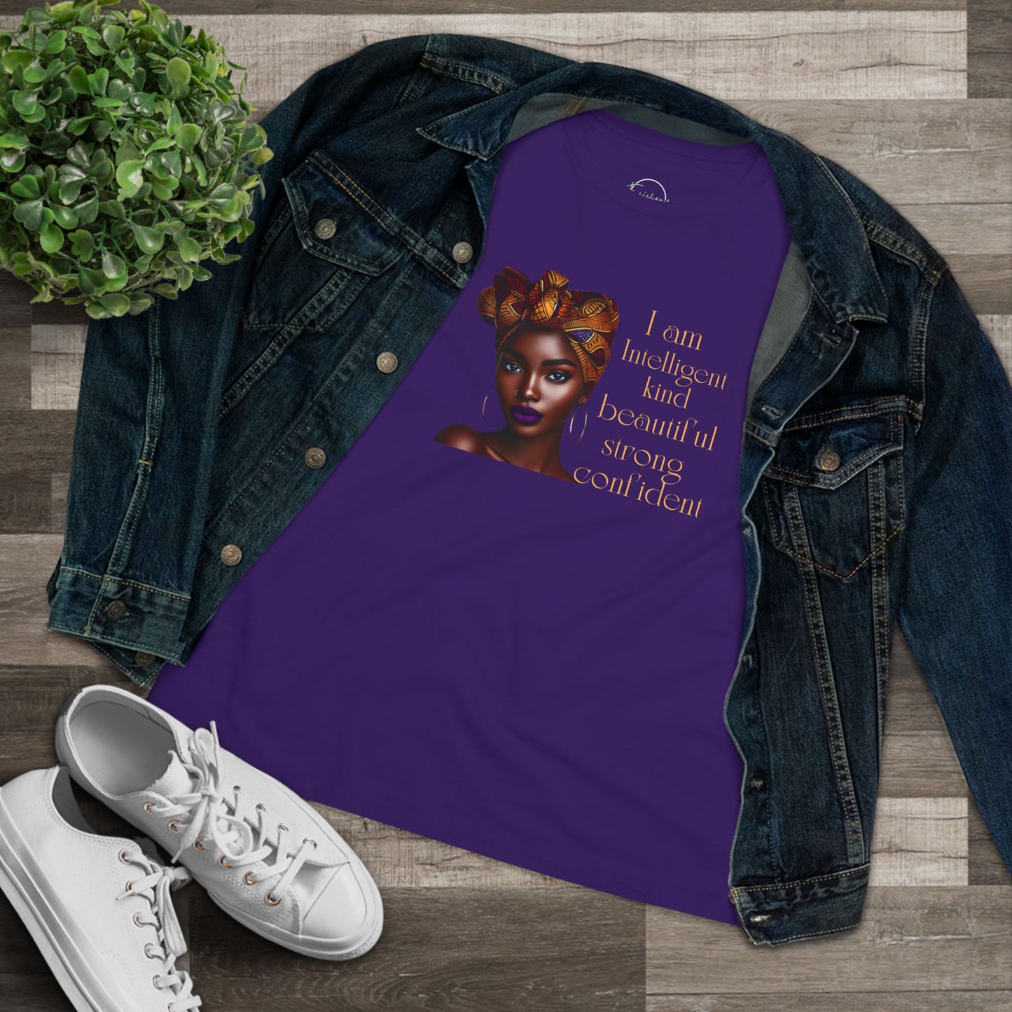 Empowering Women's Cotton Tee - I Am Confident, Determined, and Focused, Casual Wear, Gift for Her, Affirmation Shirt, Black Tee
