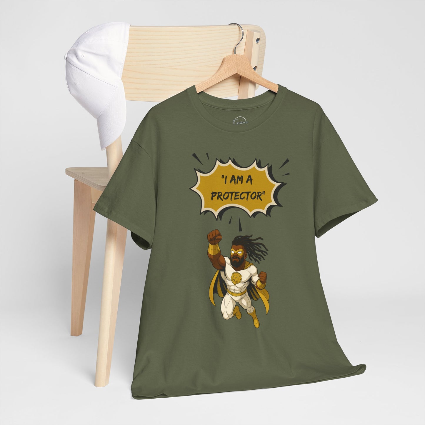 Superhero Protector Unisex Tee, Comic T-Shirt, "Protector" Gift for Hero Lovers, Bold Graphic Tee, Birthday Present, Everyday Wear