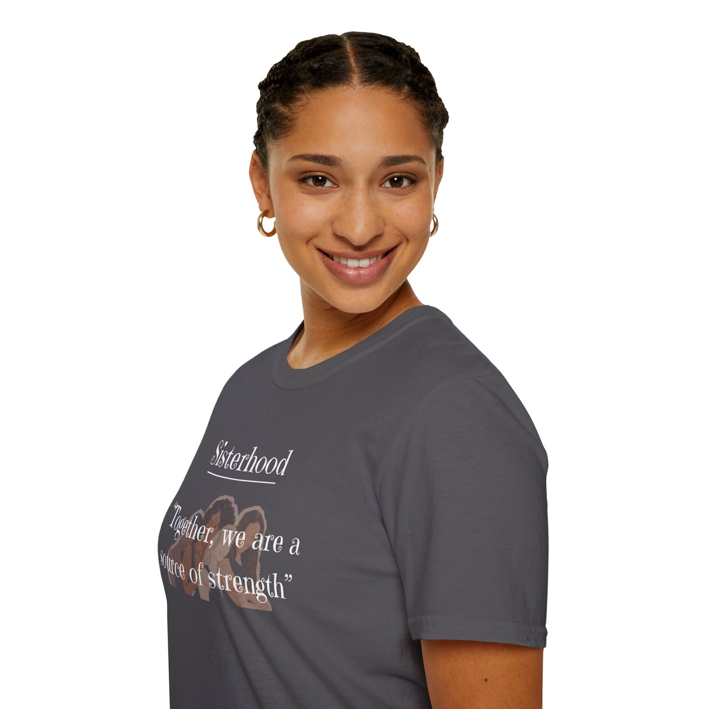 Sisterhood Strength Quote Unisex Softstyle T-Shirt