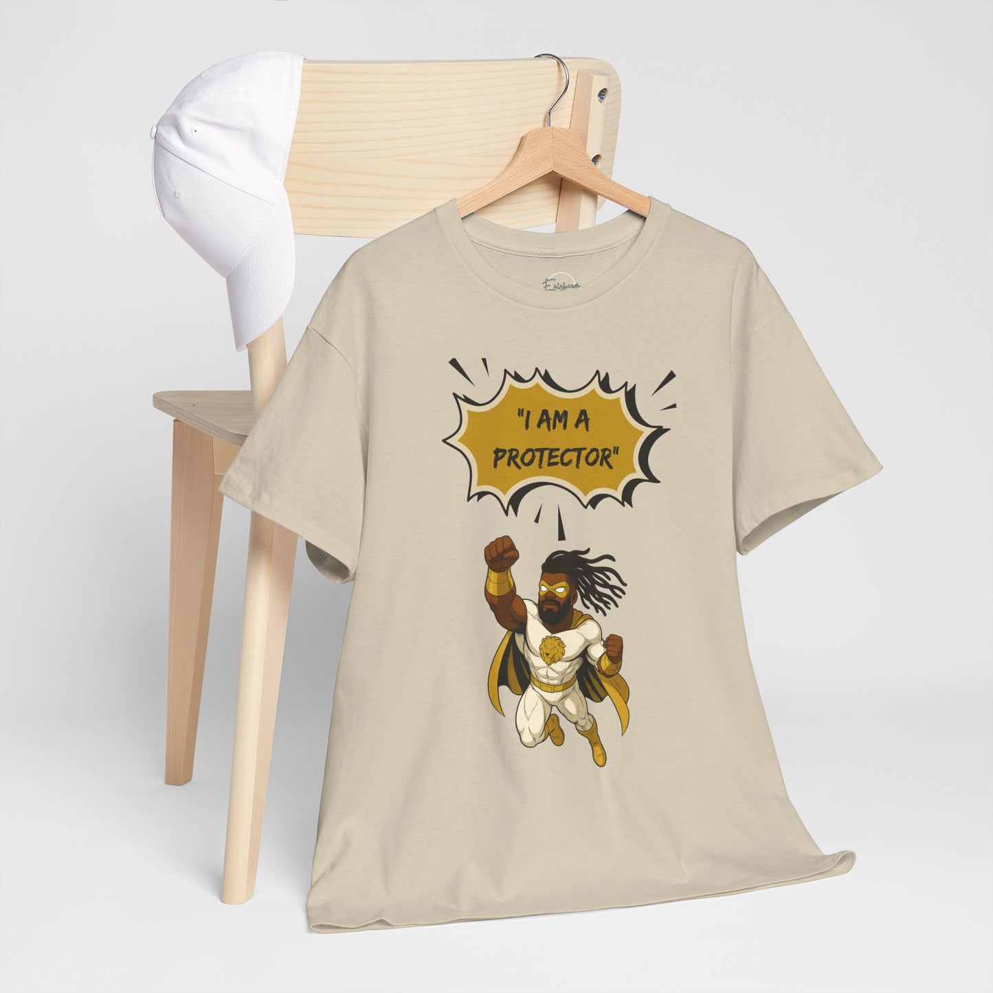 Superhero Protector Unisex Tee, Comic T-Shirt, "Protector" Gift for Hero Lovers, Bold Graphic Tee, Birthday Present, Everyday Wear