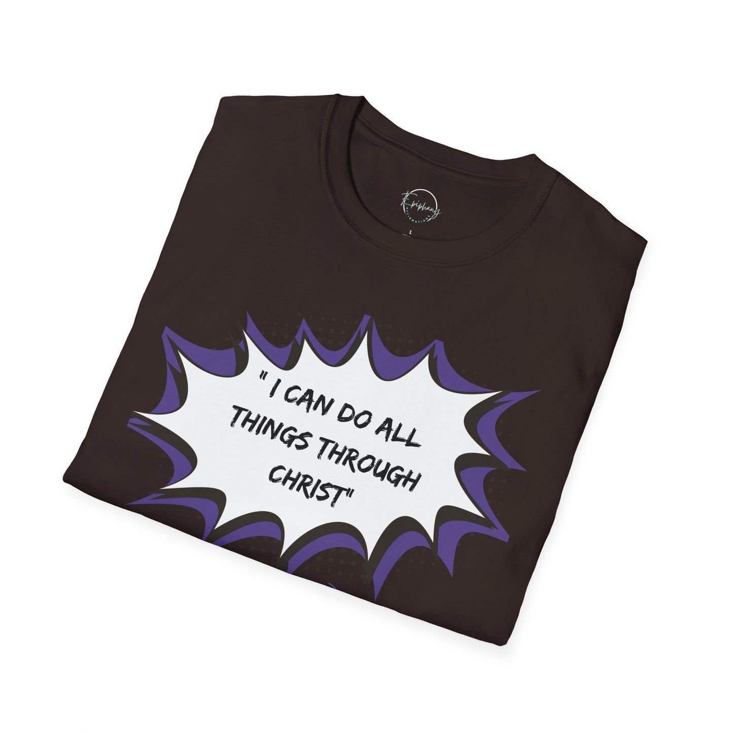 Inspirational Christian T-Shirt, Motivational Tee, "I Can" Faith-Based Apparel, Gift for Him/Her, Spiritual Reminder Wear