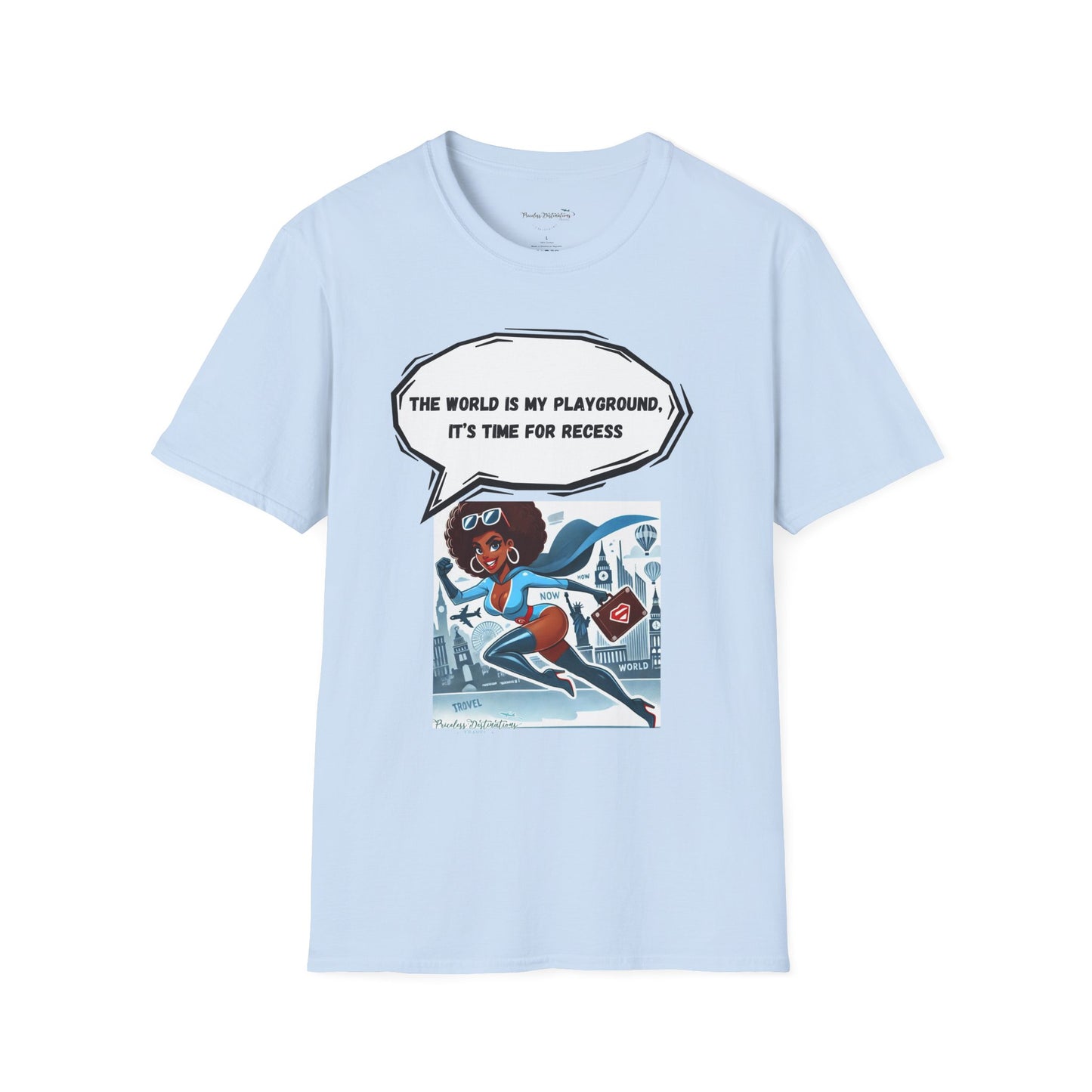 The world is my playground Women's Travel Tee Unisex Softstyle T-Shirt