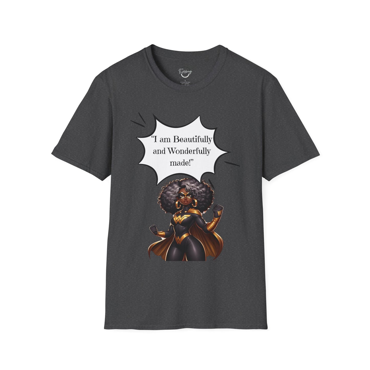 Women's T-Shirt with 'I am Beautiful and Wonderful' Affirmation Quote