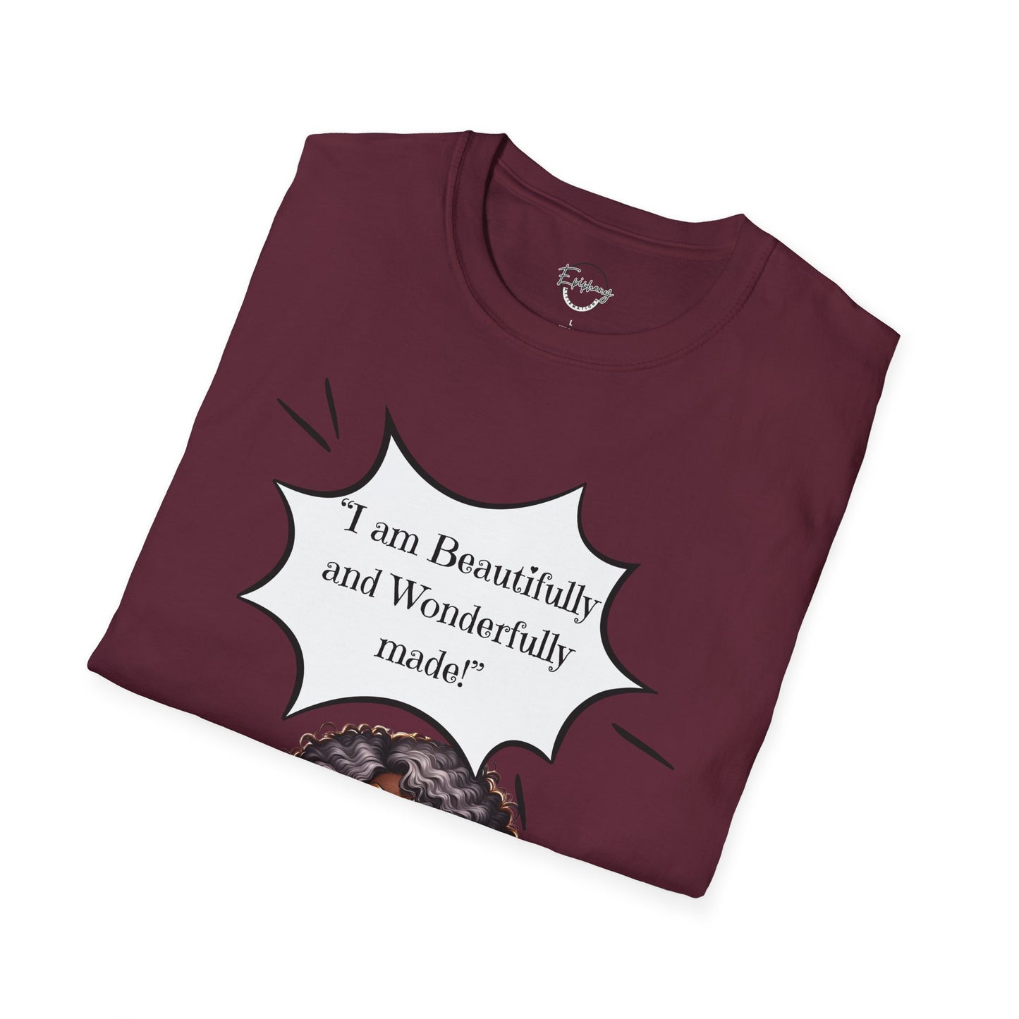 Women's T-Shirt with 'I am Beautiful and Wonderful' Affirmation Quote