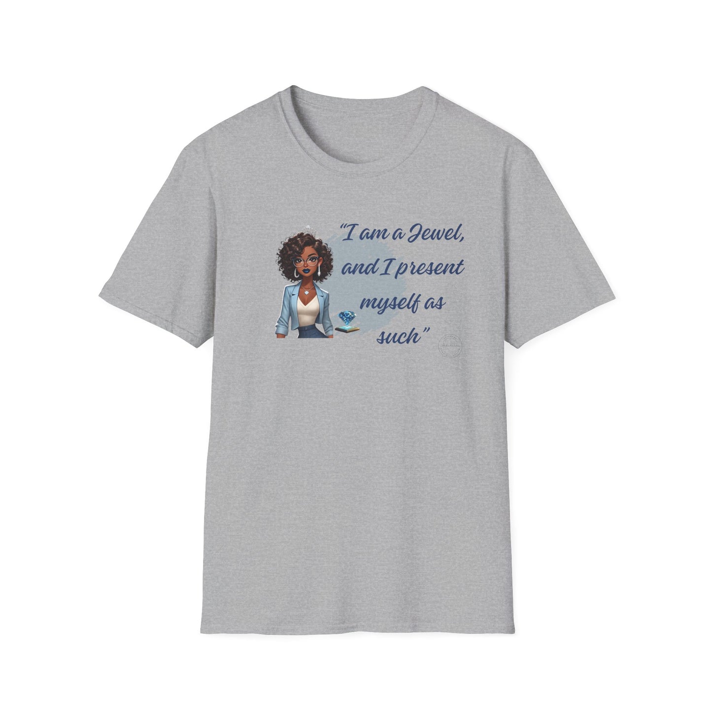 Empowering Jewel Graphic T-Shirt for Confident Women