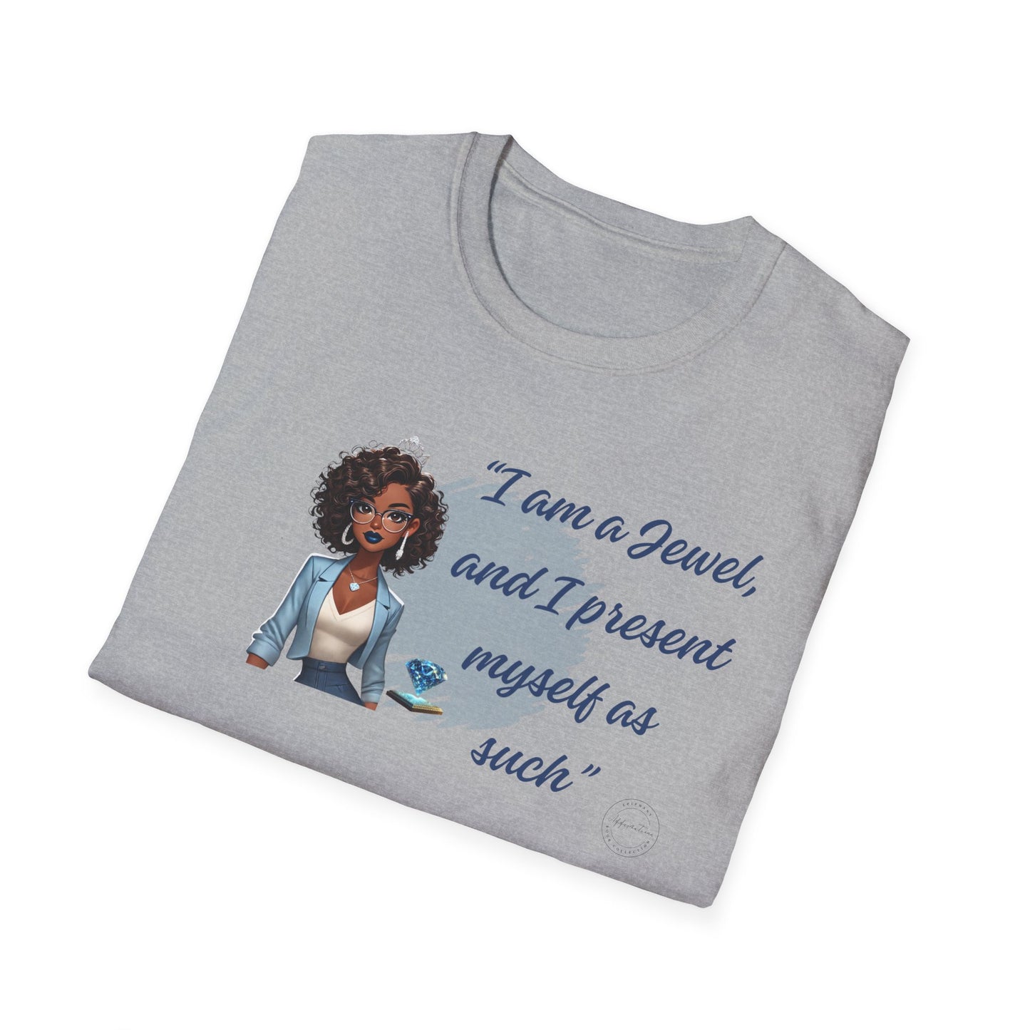 Empowering Jewel Graphic T-Shirt for Confident Women