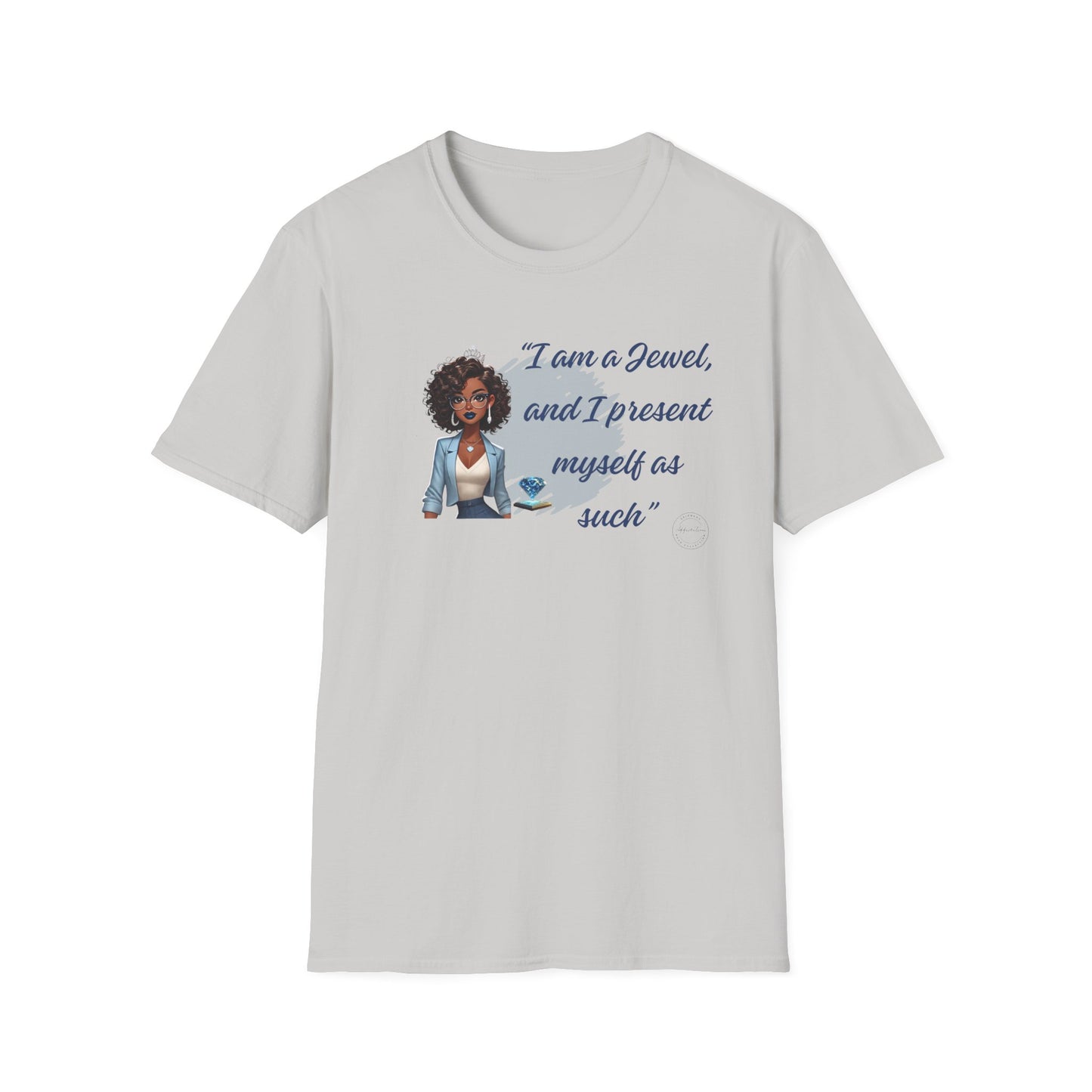 Empowering Jewel Graphic T-Shirt for Confident Women