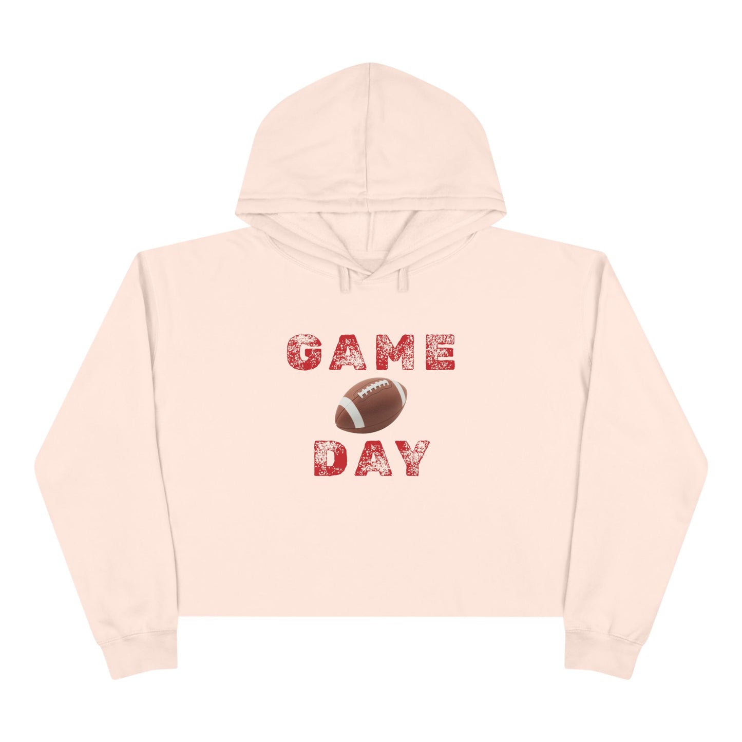 Game Day Crop Hoodie | Sports Apparel, Gift for Gamers, Weekend Wear, Cheer Squad Style, Comfy Casual Fashion