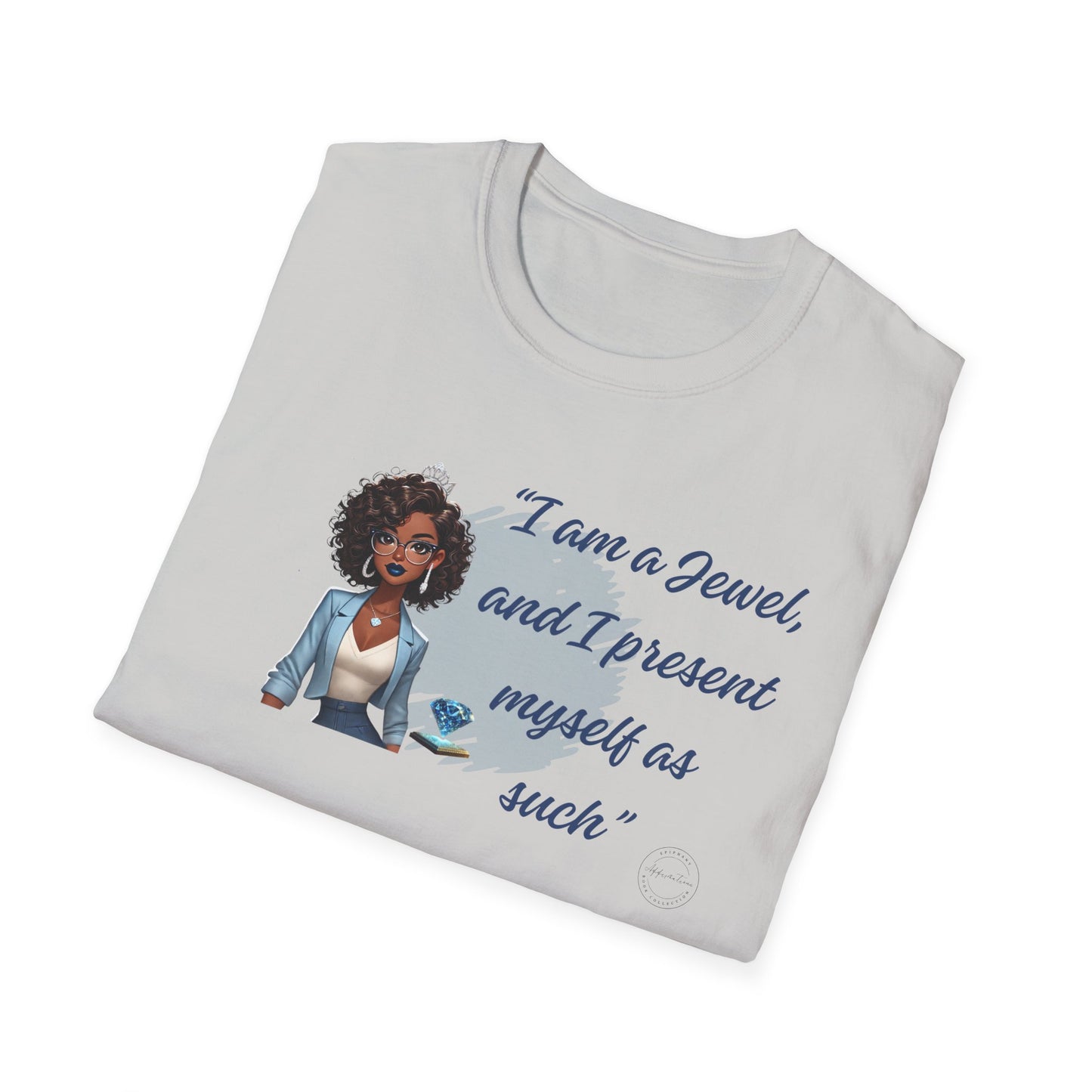 Empowering Jewel Graphic T-Shirt for Confident Women