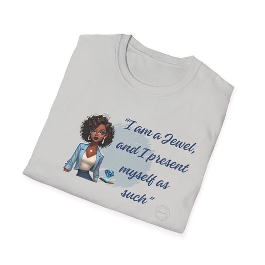 Empowering Jewel Graphic T-Shirt for Confident Women