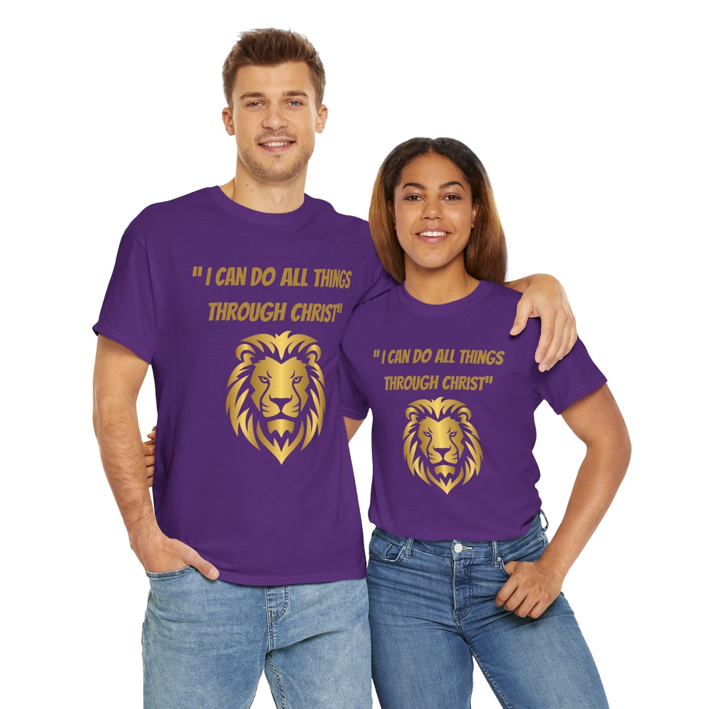 Inspirational Lion Tee - "I Can Do All Things Through Christ" - Unisex Cotton T-Shirt, Faith Shirt, Christian Apparel, Gift for [...]