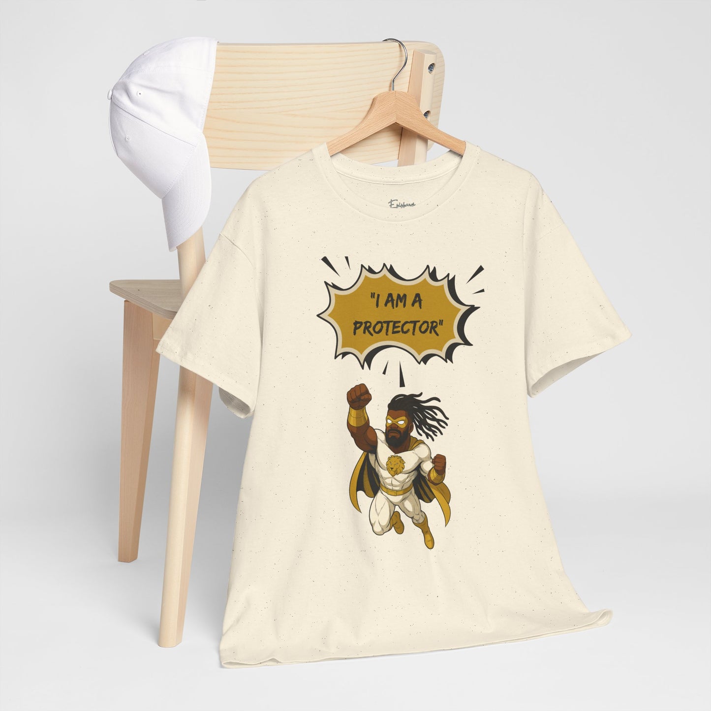 Superhero Protector Unisex Tee, Comic T-Shirt, "Protector" Gift for Hero Lovers, Bold Graphic Tee, Birthday Present, Everyday Wear