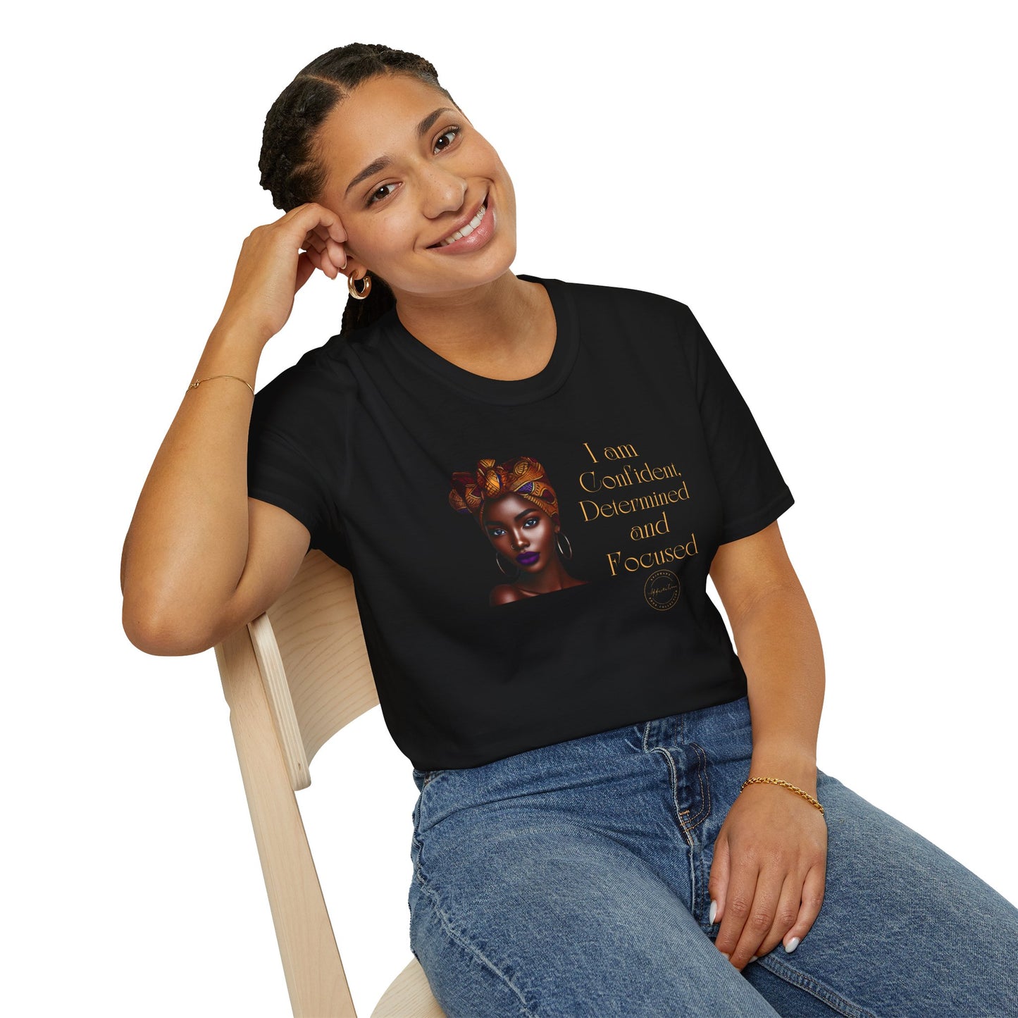 Empowerment Unisex Softstyle T-Shirt - 'I am Confident, Determined and Focused'