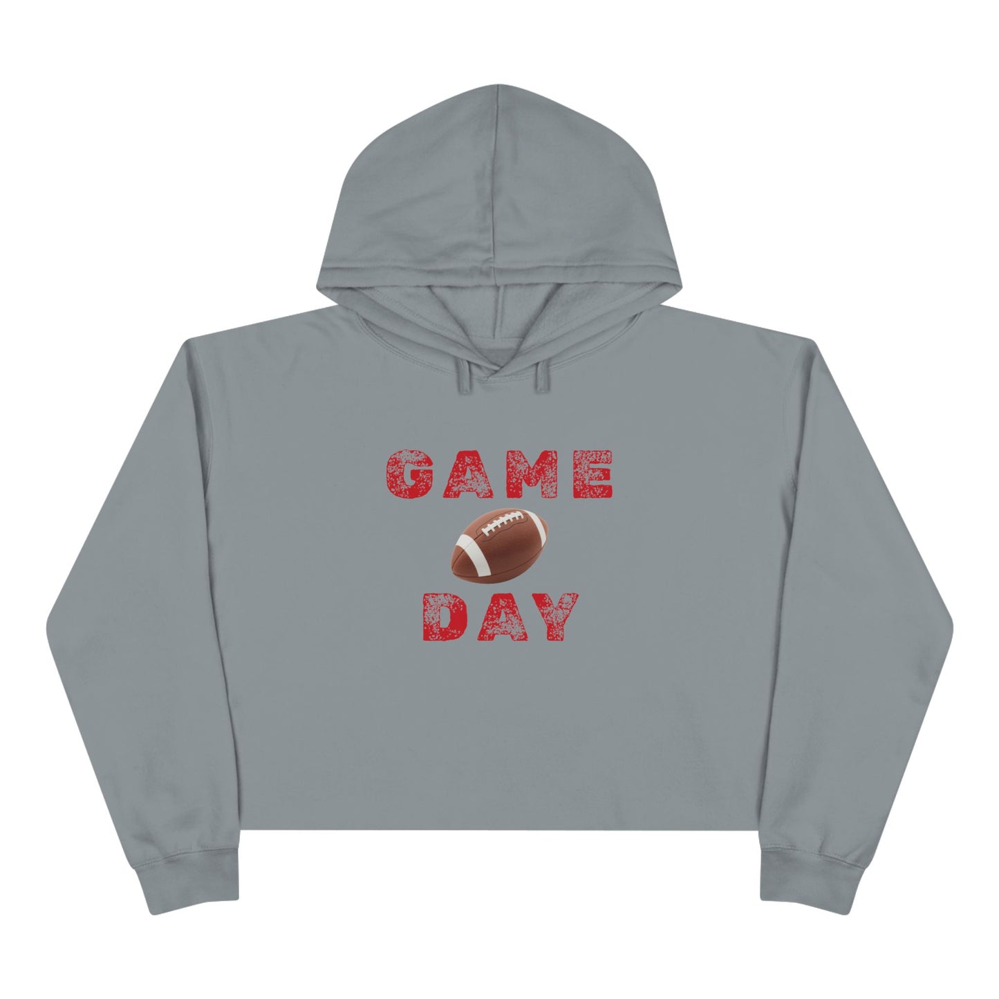 Game Day Crop Hoodie | Sports Apparel, Gift for Gamers, Weekend Wear, Cheer Squad Style, Comfy Casual Fashion