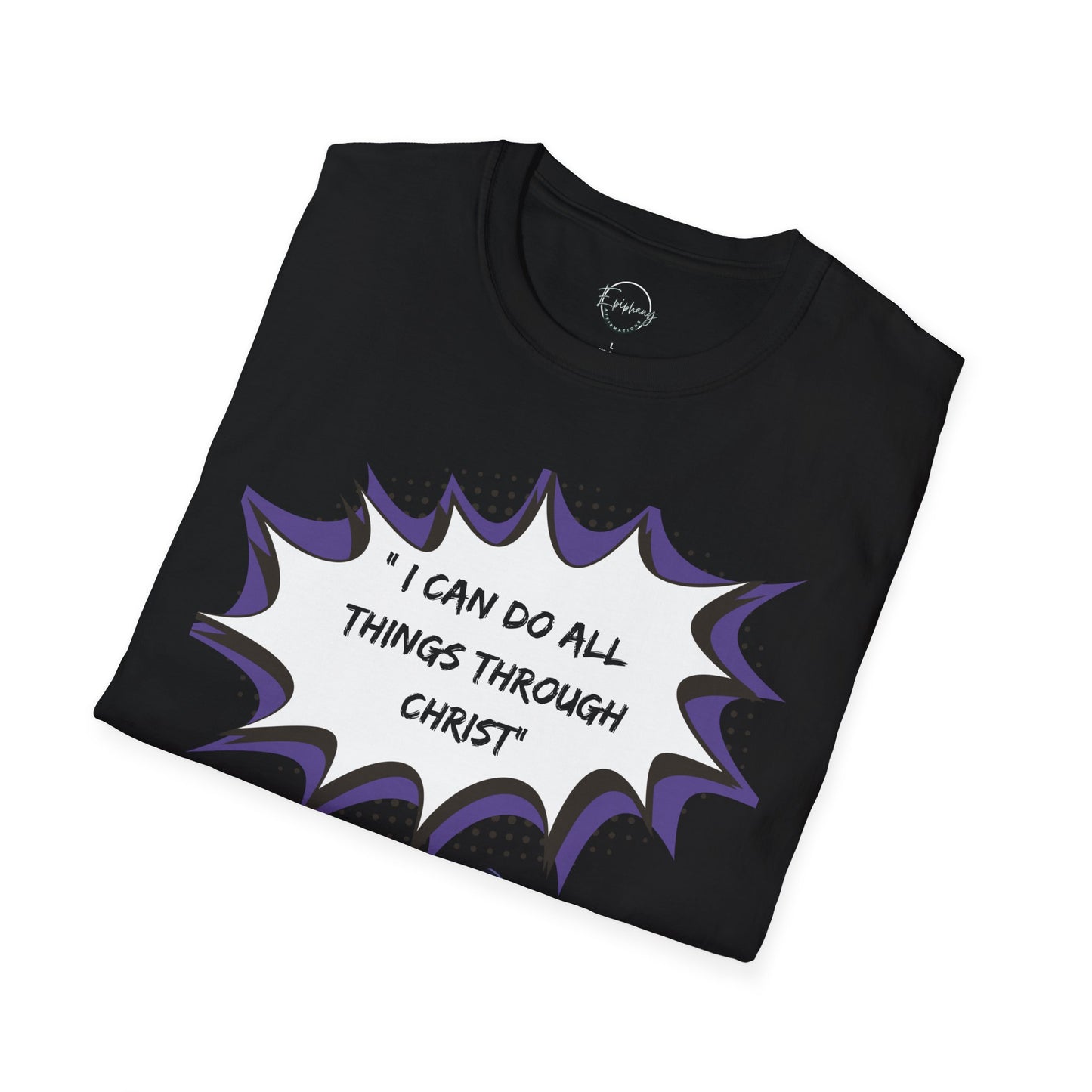 Inspirational Christian T-Shirt, Motivational Tee, "I Can" Faith-Based Apparel, Gift for Him/Her, Spiritual Reminder Wear