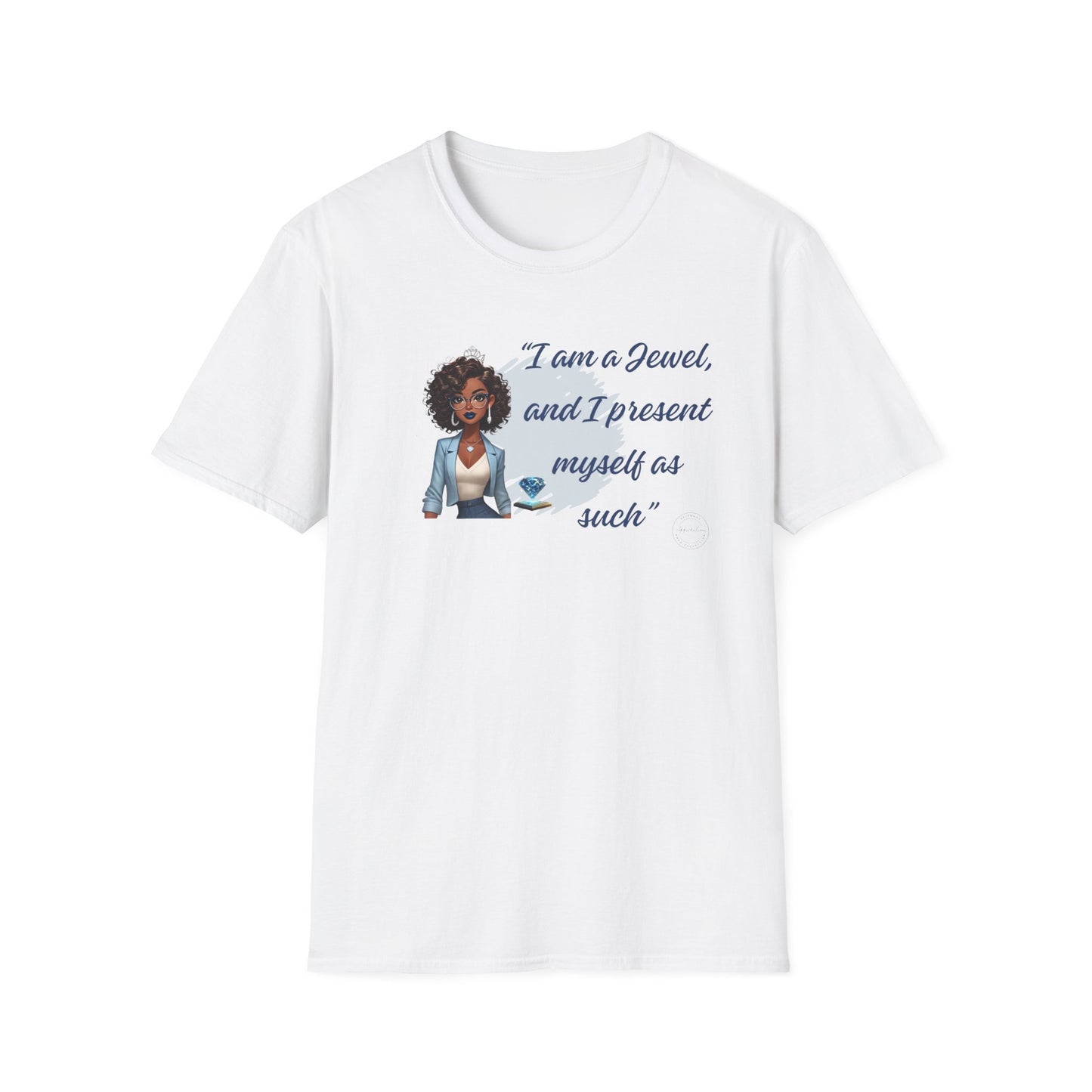 Empowering Jewel Graphic T-Shirt for Confident Women