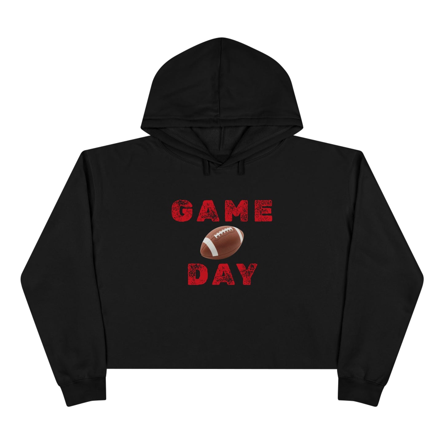 Game Day Crop Hoodie | Sports Apparel, Gift for Gamers, Weekend Wear, Cheer Squad Style, Comfy Casual Fashion