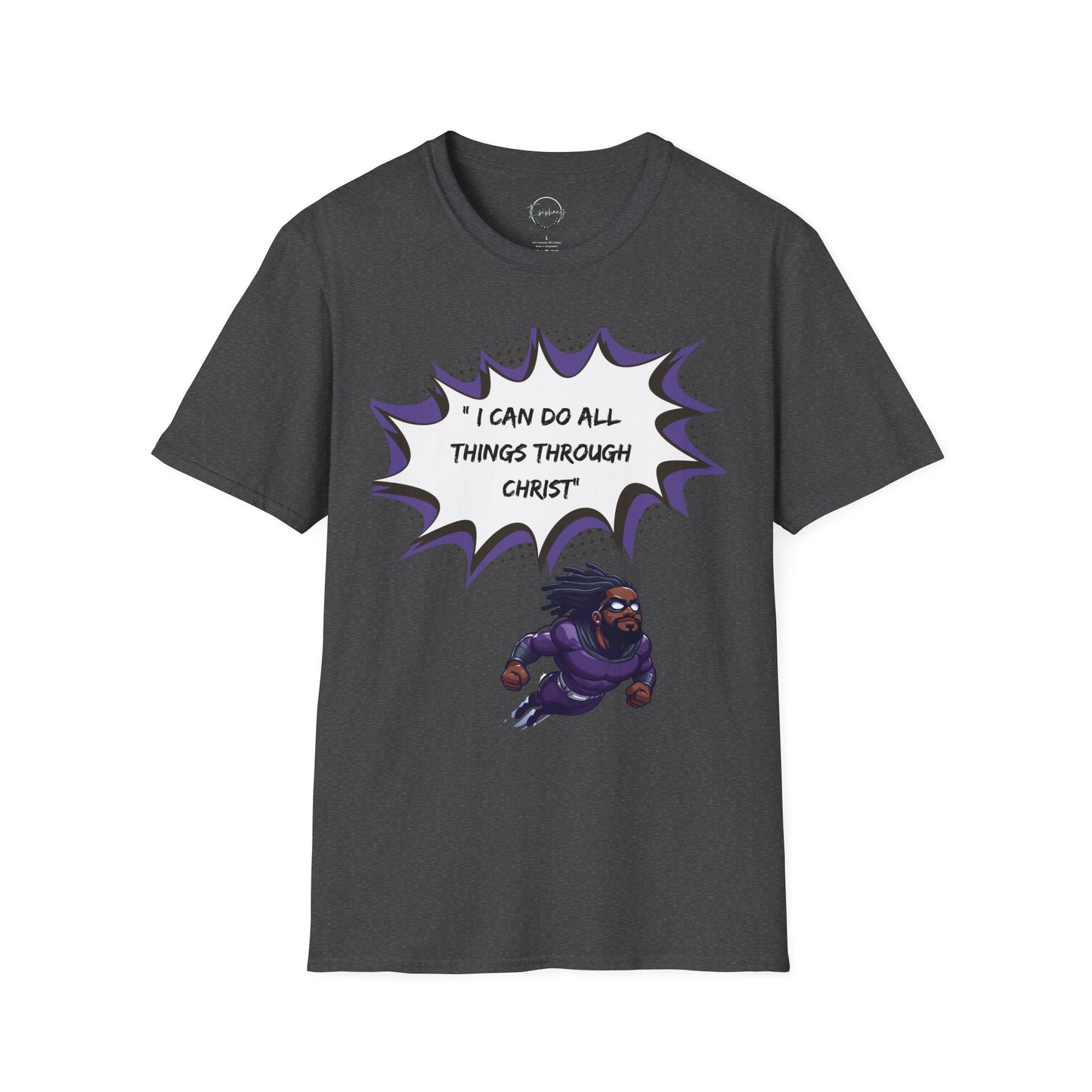 Inspirational Christian T-Shirt, Motivational Tee, "I Can" Faith-Based Apparel, Gift for Him/Her, Spiritual Reminder Wear