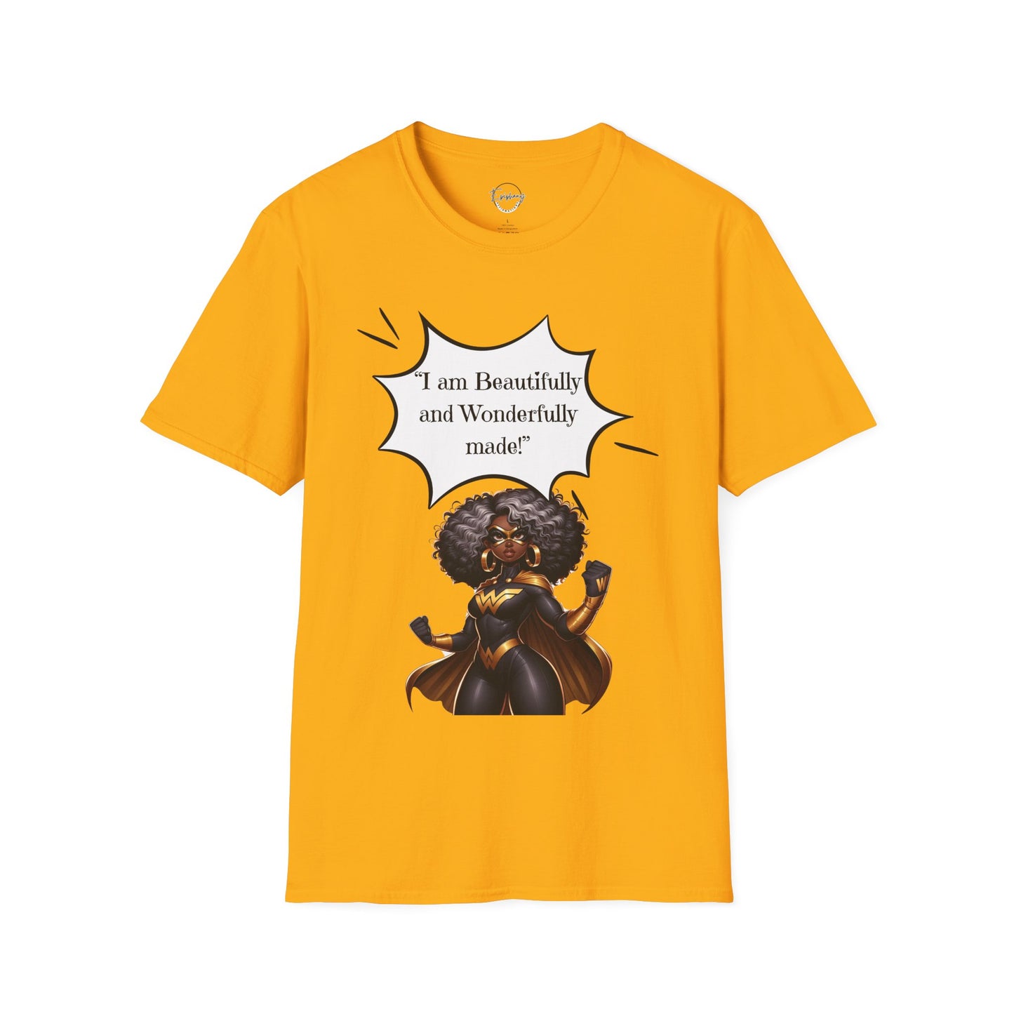 Women's T-Shirt with 'I am Beautiful and Wonderful' Affirmation Quote