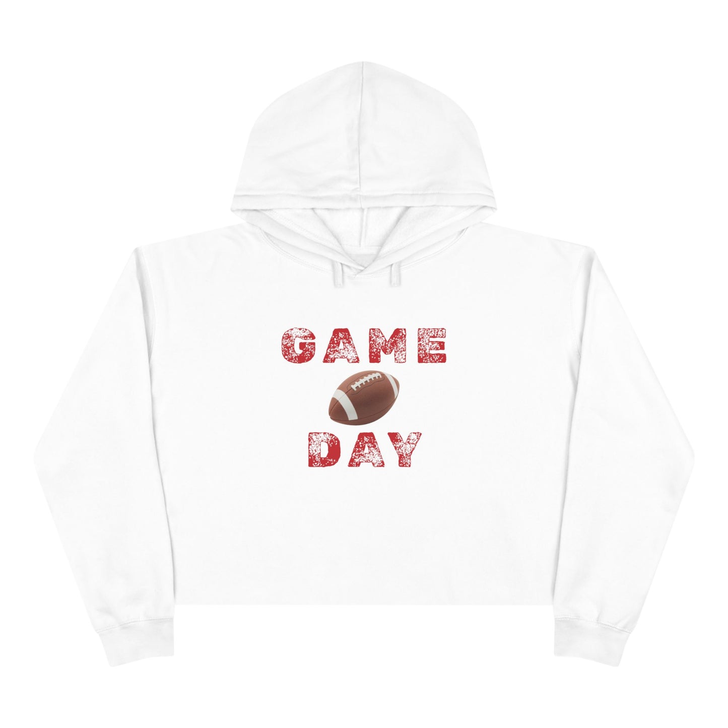 Game Day Crop Hoodie | Sports Apparel, Gift for Gamers, Weekend Wear, Cheer Squad Style, Comfy Casual Fashion